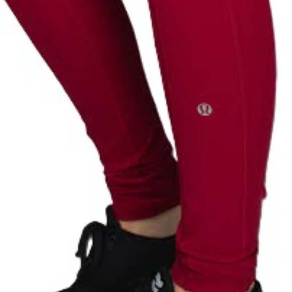 LULULEMON leggings 6 red Speed Tight II Luxtreme Brushed Cranberry VGUC - Picture 3 of 12